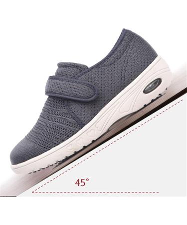 Yytcsjz Diabetic Shoes for Men - Orthopedic Anti-Slip Footwear for Arthritis Edema & Swollen Feet - Comfortable House Shoes Dark Grey Size 5.5 - Buy Online on GoSupps.com