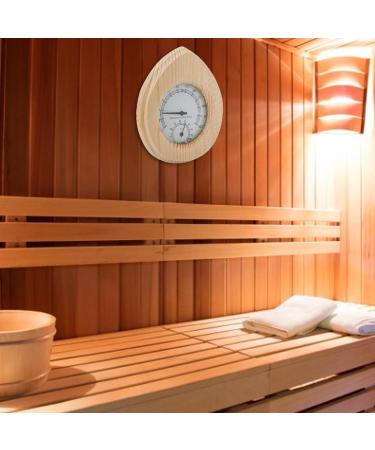 Sauna Thermometer - Drop-Shaped 2-in-1 Wood Thermo-Hygrometer Thermometer Hygrometer Steam Room Sauna Room Accessories - Buy Online on GoSupps.com