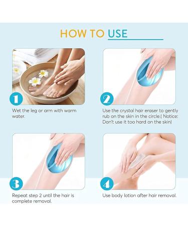 CHAUSA NANO Hair Remover - Painless & Fast Crystal Hair Remover for Body Legs & Back | Reusable Magic Peeling Stone (Blu) - Buy Online on GoSupps.com