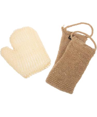 Beaupretty 3 Sets Sisal Bath Set Exfoliating Bath Scrubbers Exfoliating Body Scrubber Shower Bath Glove Shower Body Towel Body Scrubber for Men Back Shower Scrubber Frosted Jute Remover Man - Buy Online on GoSupps.com