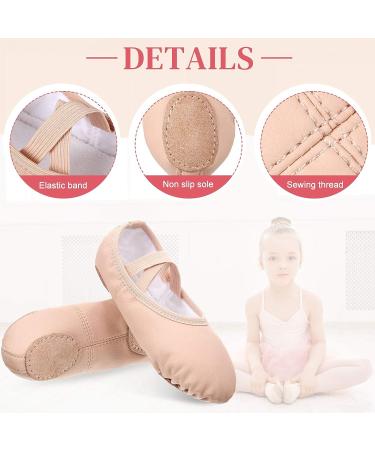 SATINIOR 3 Pairs Girls Ballet Shoes - 3 Colors Ballet Slippers for Toddlers Practice & Yoga Dance - Size 11 Little Kid (Black, Pink, Beige) - Buy Online on GoSupps.com