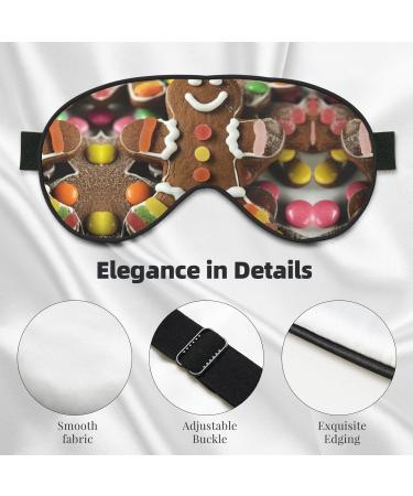 Gingerbread Man Candy Print Double-Sided Eye Mask Soft and Light Blocking for Enhancing Sleep Quality - Buy Online on GoSupps.com