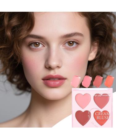 yupeuooe Blush For Cheeks4 Colors Face Makeup Matte Blush Palette Long Lasting Wearable Cosmetics For Women Girls Partner & Sister - Buy Online on GoSupps.com