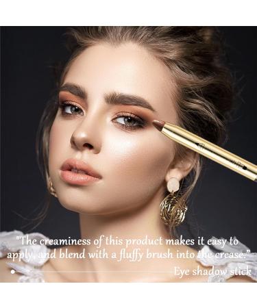 Waterproof Cream Eyeshadow Stick | Glitter Highlighter & Eye Liner | Long Lasting Shimmer Makeup (Milk Tea Brown) | Perfect Gifts for Women - Buy Online on GoSupps.com