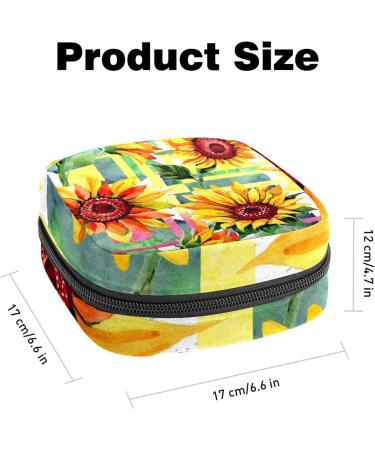 Wildflower Sunflower Patterns: Stylish Women's Napkin Storage Bag & Portable Menstrual Cup for Teenagers & Girls - Buy Online on GoSupps.com
