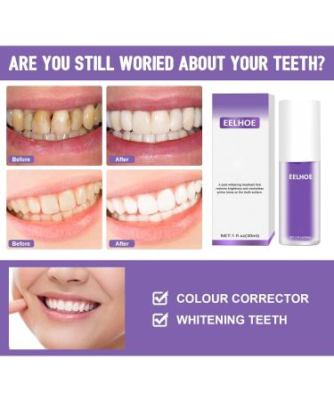 Purple Teeth Whitening Toothpaste | Intensive Stain Removal & Cleansing Paste (2PCs) - Brighten Your Smile Today! - Buy Online on GoSupps.com