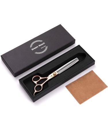 Dream REACH 7-Inch Professional Pet Care Chunker Scissors - Effy 440C Japanese Stainless Steel Dog & Cat Grooming Shears with 25%-35% Thinning Rate - Buy Online on GoSupps.com