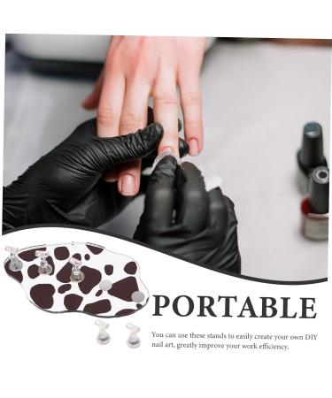 FRCOLOR Acrylic Nail Practice Stand - Manicure Nail Tray & Decorative Rack for Nail Art - 11.8x6.5cm - Buy Online on GoSupps.com