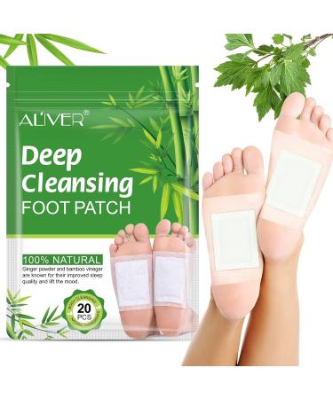 Deep Cleansing Foot Patches with Natural Bamboo Vinegar - Stress Relief & Deep Sleep (20 Pack) | International Shipping Available - Buy Online on GoSupps.com