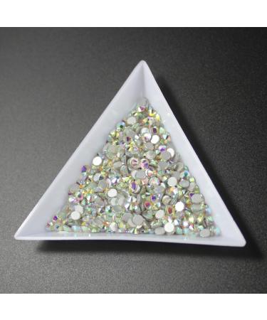 Rhinestone Nail Art Studs Set - 4906pcs Circular Glass Stones for 3D Nails (1.3mm-2.8mm) - Crystal AB | Manicure Decorations - Buy Online on GoSupps.com