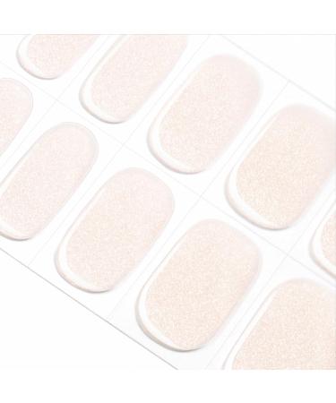 Danni & Toni Sand Beige Gel Nail Films - Glossy Monochrome Stickers | Semi-Hardened Nail Wraps (28 Stickers) - Buy Online on GoSupps.com
