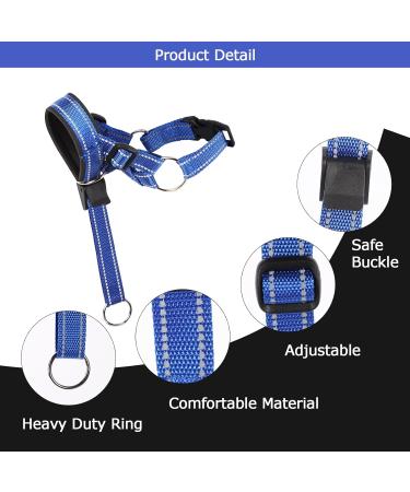 Deaguid Dog Head Collar with Safety Strap Adjustable Headcollar for Dogs Dog Head Harness to Stop Pulling Anti Biting Barking (L) - Buy Online on GoSupps.com