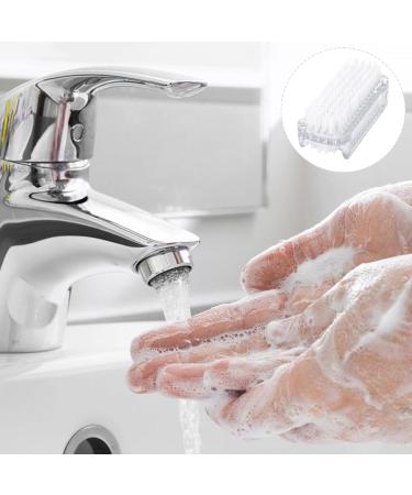 2-Piece Double-Sided Nail Brush Set | Transparent Hand Brushes for Men & Women | Ideal for Bath Sink & Workshop - Buy Online on GoSupps.com