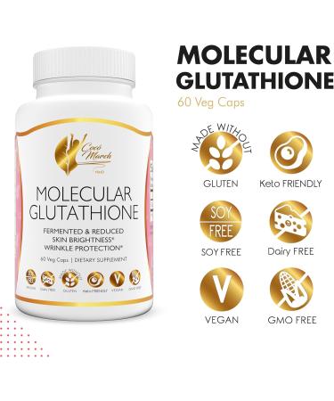 Coc March N.M.D Molecular Glutathione Supplement 500 mg Potent Antioxidant for Immune Support Health & Beauty Low Molecular Weight Vegan Gluten Free Soy & Dairy Free GMO Free 60 Veg Capsules 60 Count (Pack of 1) - Buy Online on GoSupps.com