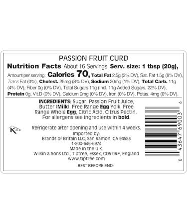 Tiptree Passion Fruit Curd 2x312g - Buy Online on GoSupps.com