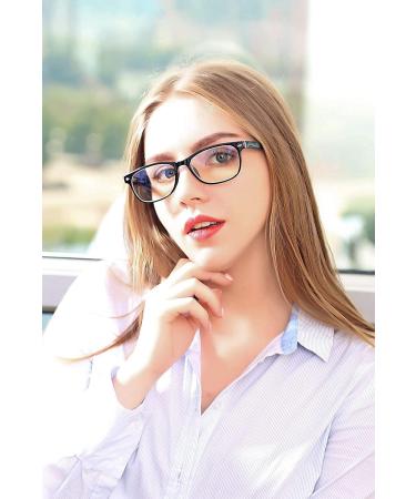 Suertree Anti-Blue Reading Glasses (3 Pack) - 2.0x Diopter Optics with Spring Hinges for Men & Women - Stylish Black Reading Aid - Buy Online on GoSupps.com