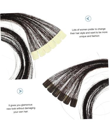 Beaupretty Black Hair Tie hair extensions seamless hair straight hair clip black scrunchies synthetic hair clip full head clip electric black human hair extensions real hair Hair Bands - Buy Online on GoSupps.com