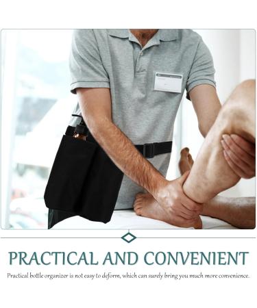 Kichvoe Professional Massage Bottle Bag | Double-Holster Waist Holder for Oil | Adjustable Belt Organizer for Home & Salon Use - Buy Online on GoSupps.com