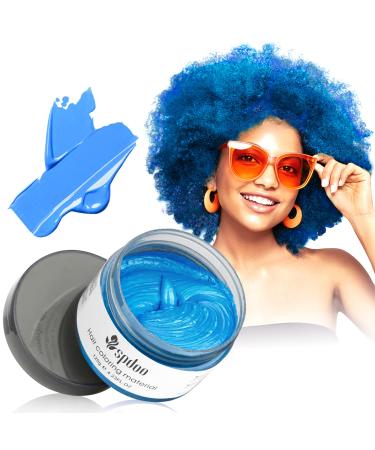 Blue Hair Dye Temporary Hair Color Wax  Blue Color Hair Wax Hair Paint  Colored Hair Dye Wax for Men Women Kids Daily Party Cosplay Halloween DIY Hair Color