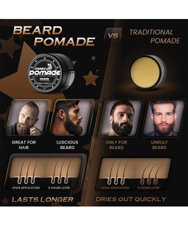 Bossman Hair & Beard Pomade - Moisturizing with Long Hold - Men's Styling Product (Unscented) - Buy Online on GoSupps.com