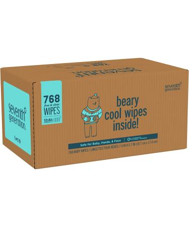 Seventh Generation Baby Wipes Free & Clear 768 Wipes - Buy Online on GoSupps.com
