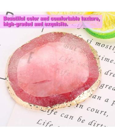 Resin Nail Art Palette Nail Polish Cosmetics Palette Gold Edge Paint Mixing Board Paint Painting Color Plate Nail DIY Tool(red) - Buy Online on GoSupps.com