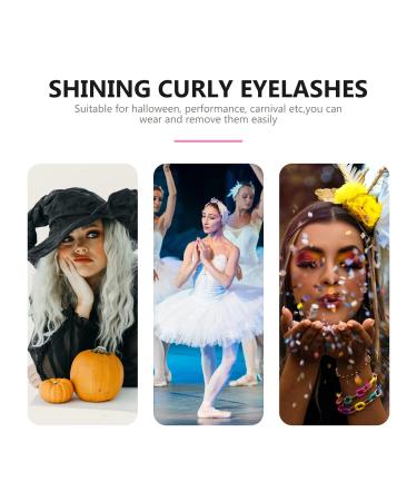 Shop Lurrose 3 Pairs Curly Fake Eyelashes - Perfect for Halloween Cosplay & Carnival - International Shipping Available - Buy Online on GoSupps.com