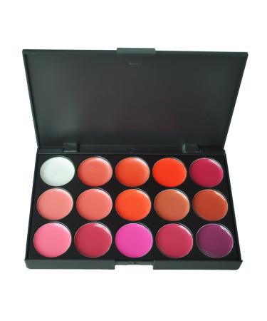 Lckiioy Lipstick palette lip gloss 15 colors pro makeup
