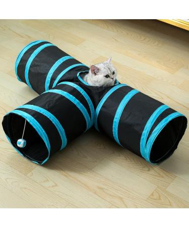 Fhodigogo Cat Tunnel Toy Rabbit Tunnel Rabbit Toys Kitten Tunnel 3 Way Cat Pop-up Tunnel Foldable Tunnel Toy for Kitten Rabbits Hamster Small Dogs - Buy Online on GoSupps.com