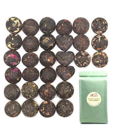 LWXLJMJZC -Yunnan Pu'er Tea Mini Tuo Cha 30 Pieces (10 Flavors * 3 Pieces) Pu-erh Tea China (Fermented and Unfermented)