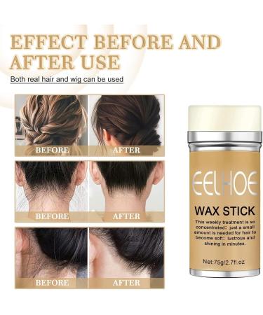 Wax Stick for Hair Wigs | Solid Hair Wax Stick Safe and Healthy Styling Supplies for Short Hair Medium Length Hair Long Hair Any Type of Hair Hondony - Buy Online on GoSupps.com