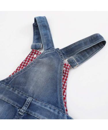 KIDSCOOL SPACE Little Girl Big Ripped Denim Shortalls | Blue | 4-5 Years | Overalls - Buy Online on GoSupps.com
