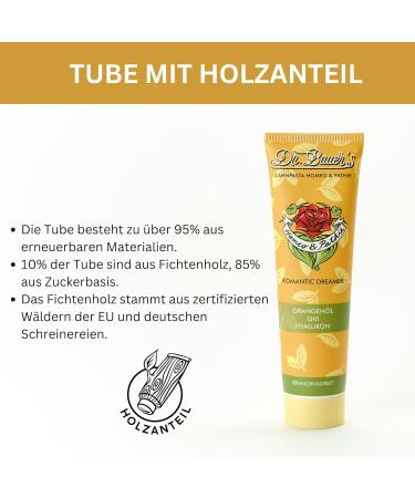  Dr. Bauer's Dr. Bauer's Homeo & Pathie Romantic Dreamer Vegan Homeopathic Toothpaste with Hyaluronic Acid Q10 Vitamin B12 & Orange Oil Fruity Orange Taste Gentle Dental Care for Gums - Buy Online on GoSupps.com