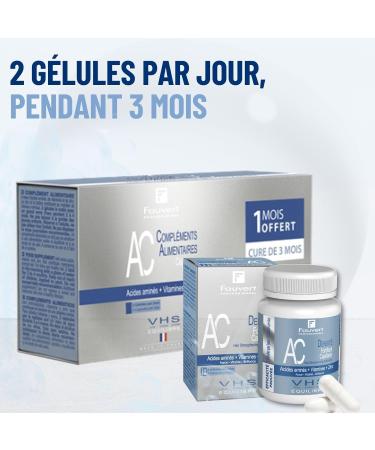 Fauvert Professionnel Compl ment Alimentaire Cheveux - Anti Chute Brillance & Pousse - Vitamine B6 + Zinc - Repousse Cheveux pour Femme & Homme - Fabriqu en France - Cure 3 mois - 3x60 G lules - Buy Online on GoSupps.com