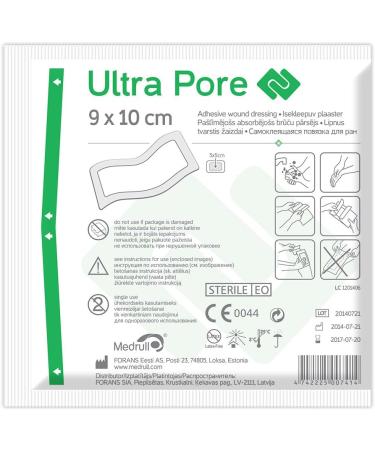 Medrull Sterile Wound Association 10x9 cm - Strong Adhesive Ultra Pore Protection for Cuts & Scratches - 75 Individually Packaged Wound Dressings - Buy Online on GoSupps.com
