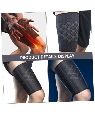 Buy 1pc Thigh Protector Sleeve - Nylon Thigh Support Brace 22.3x18cm Black | Ideal Thigh Protective Pad for Injury Recovery - International Shipping Available - Buy Online on GoSupps.com