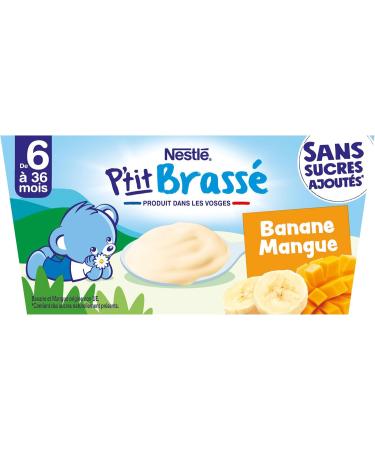 NESTL B B - P'TIT BRASS LES SANS SUCRES AJOUT S BANANE MANGUE DES 6 MOIS 4X90G - Buy Online on GoSupps.com