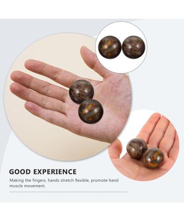 Milisten 2pcs Marble Baoding Balls - Solid Hand Massage Balls for Health & Exercise | Chinese Wellness - Buy Online on GoSupps.com