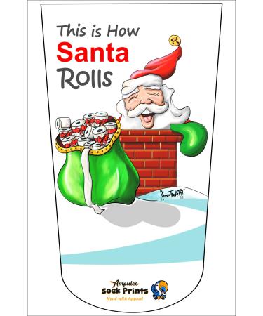 Amputee Stump Sock This is How Santa Rolls V1 3Ply Stump Sock