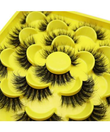 Daoder Fluffy Cat Eye False Eyelashes Set - 10 Pairs Wispy Long Dramatic Volume Lashes with Glue & Tweezers - 18mm Soft & Light Fake Eyelashes (Fluffy Lashes 09) - Buy Online on GoSupps.com