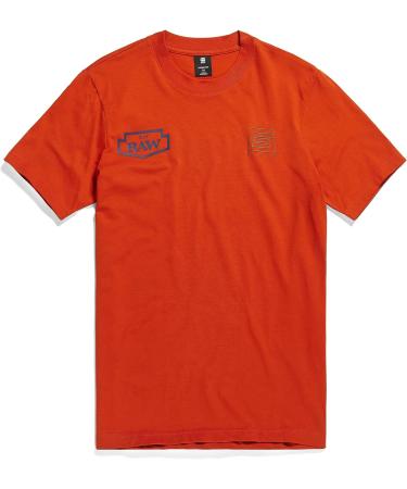 G-STAR RAW Men's Multi Gr Slim R T T-Shirts XL Orange (Rooibos Tea D23715-336-g052) - Buy Online on GoSupps.com