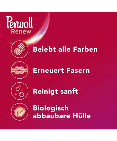 Perwoll Renew Caps Color & Fiber Detergent - 80 Washes of All-in-One Care for Vibrant Colors & Smoother Fabrics - Buy Online on GoSupps.com