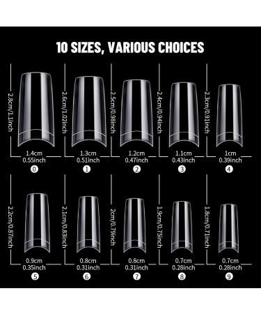 Venares Square Nail Tips Set - 500Pcs Short Fake Nails with Glue and Accessories - Buy Online on GoSupps.com