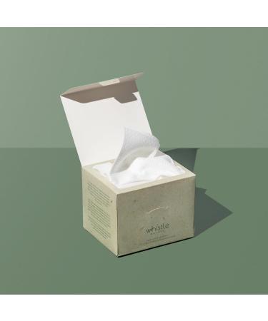 Whistle Wellness Disposable Face Towels - Biobased Ultra Soft Makeup Remover Wipes for Sensitive Skin - 50 Count Resealable Box - Buy Online on GoSupps.com