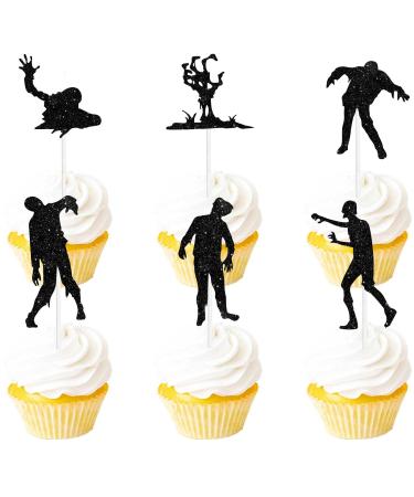 S-Cp-0048 Ice Cream Fruit Dessert Cupcake Topper Colorful Glitter Happy Birthday Sensory Pop Game Theme Decor Supplies Baby Shower Boys Girls Birthday Party Decorations