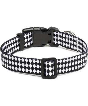 Mercano Adjustable Dog Collar | Soft Nylon Comfort for All Sizes - Perfect for Small Medium & Large Dogs & Puppies (M Rhombbe) - Buy Online on GoSupps.com