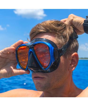 TUSA Sport Adult Powerview Mask, Dry Snorkel & Fins Travel Set - Large Black/Ocean Green - Buy Online on GoSupps.com