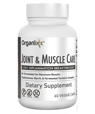 Organixx Joint & Muscle Care - 3-in-1 Doctor-Formulated Frankincense, Turmeric and Myrrh Capsules - 60 Capsules - Helps Relieve Swelling, Soothe Aching Joints, and Nourish Every Fiber of Your Body 60 Count (Pack of 1)