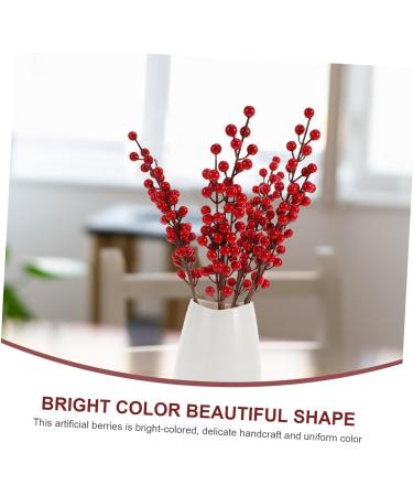 HOMSFOU 8 Pcs Christmas Red Fruit Christmas Wreath Stems Berries for Christmas Tree Photography Props Christmas Tree Berry Decoration Floral Red Berry Acacia Beans Foam High Simulation Redx2pcs 50X6cmx2pcs - Buy Online on GoSupps.com