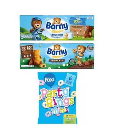 Barny Chocolate Sponge Bear Barny Milk Sponge Bears Biscuits and Fox's Biscuits Party Ring Minis